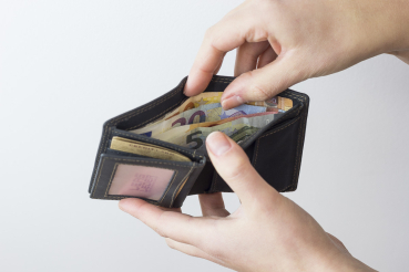 Mini Geldbörse extra dünn mit Klappe im Hochformat LEAS MCL in Echt-Leder, braun